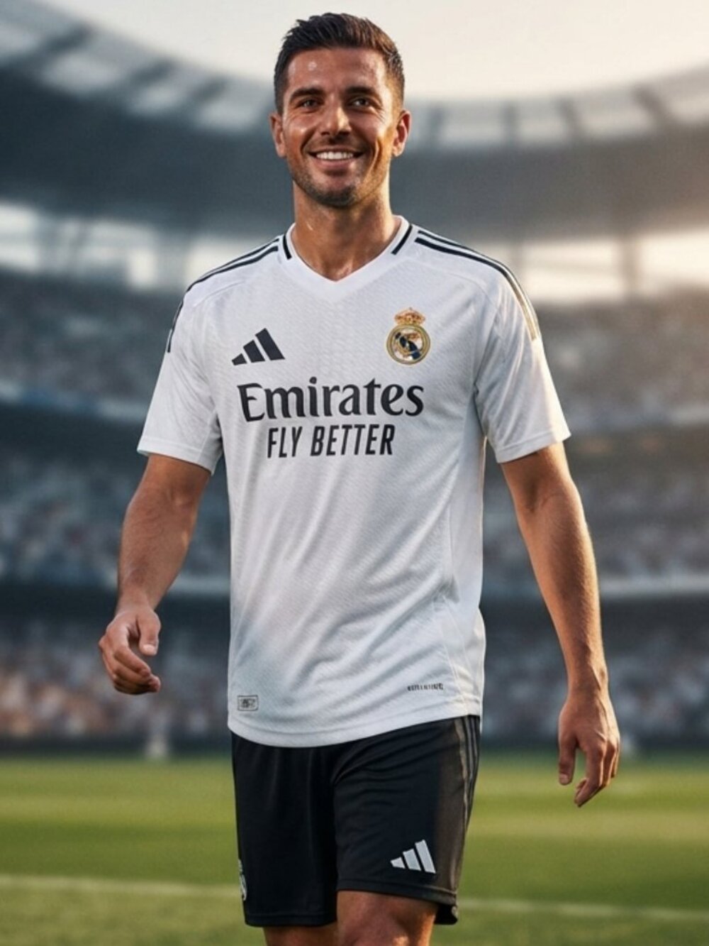 🌟Real Madrid Mbappe 9 Home Jersey White Adidas Soccer Football XL